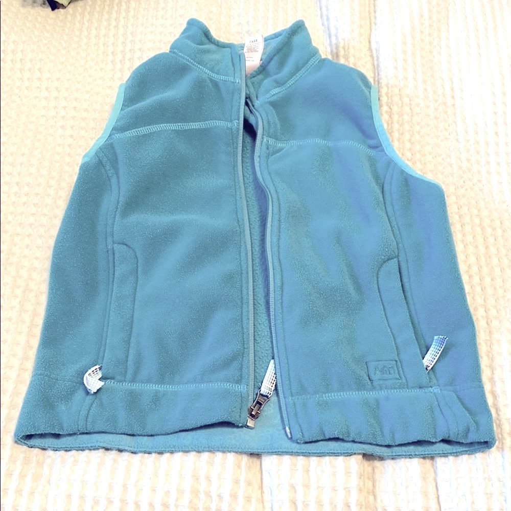 Teal fleece vest xsmall girls 6/7